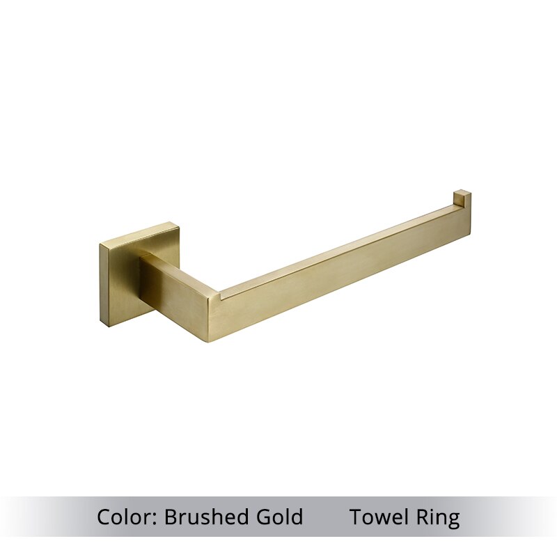 Badkamer Accessoires Set Bagnolux Rvs 304 Single Handdoek Bar Robehaak Toiletrolhouder Handdoek Ring Gepolijste Afwerking: BG-Towel Ring