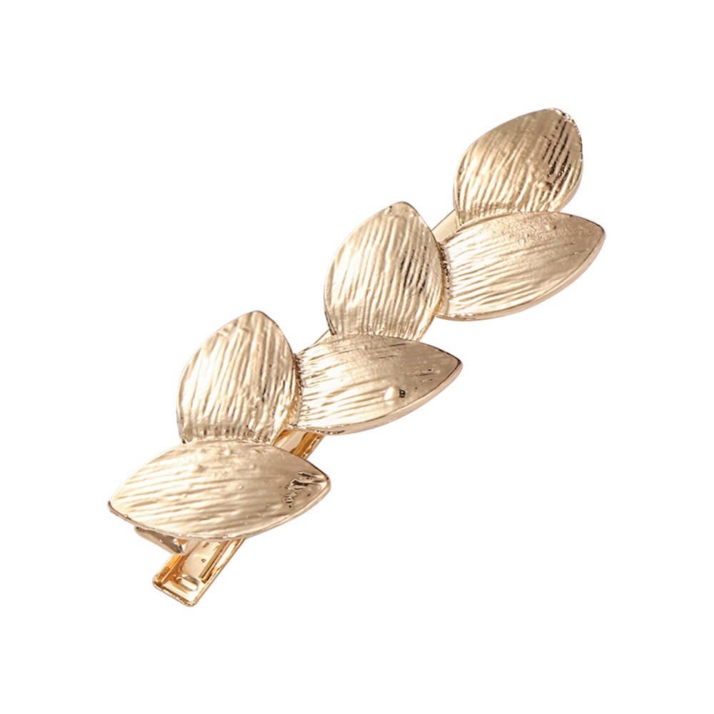 Vintage perlebladformede hårspænder til kvinder metal hårnåle guldstjerner bladfjer hårspænder bryllupsfest hårtilbehør
