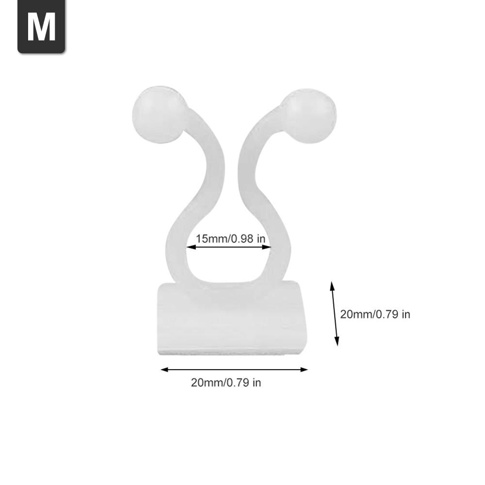 10PCS Plant Climbing Wall Clip Invisible Wall Vines Fixture Wall Sticky Hook Holder Plant Supports Balcony Garden Decoration L1: M