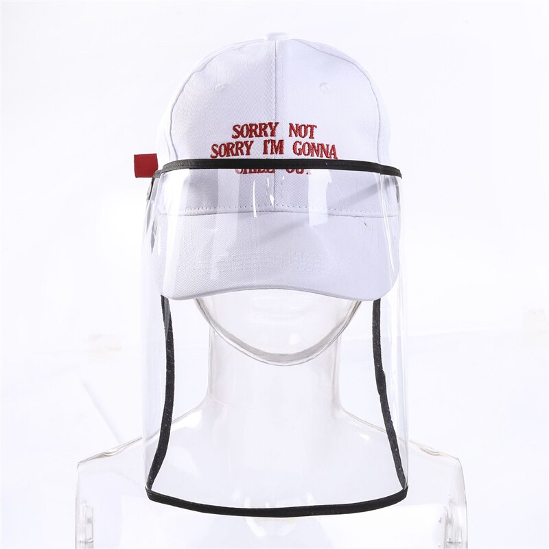 Trend Women Men Safety Baseball Hat Anti-Dust Anti- Splash Protection Removable Cover Caps Prevent Droplets Cover