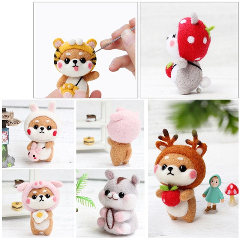 Kit de aguja para fieltro de lana, herramientas hechas a mano, conjunto de aguja de fieltro, paquete de materiales de tela, accesorios, 36 colores, 3g, 5g