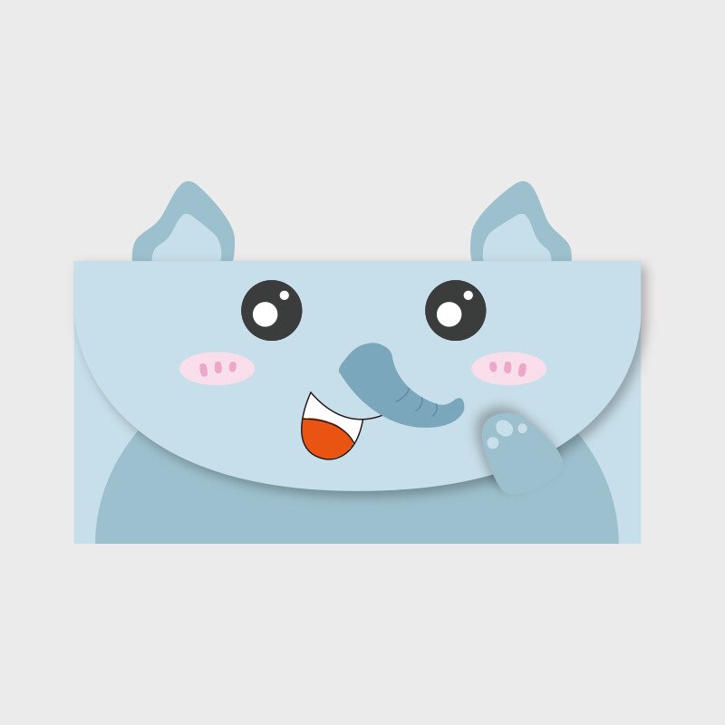 10 Stukken Van Kleurrijke Cartoon Dier Envelop Bericht Dank U Kaart Envelop Baby Verjaardagsfeestje Uitnodiging Envelop