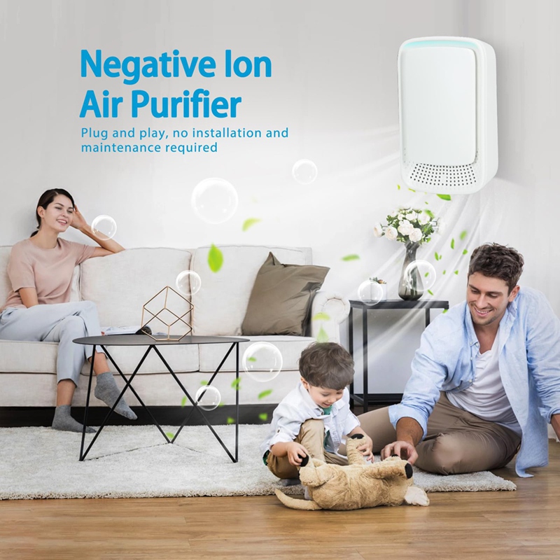 Ionizadores de aire A16F para el hogar, purificador de aire enchufable para el hogar, purificador de aire silencioso y portátil para dormitorio, cocina para mascotas y oficina