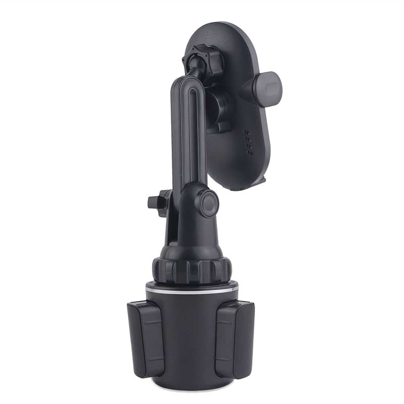 Universal 15w Qi Wireless Charger 360 Degree Adjustable Car Cup Holder Phone Mount Fast Charging Stand Dock for Cell Phone