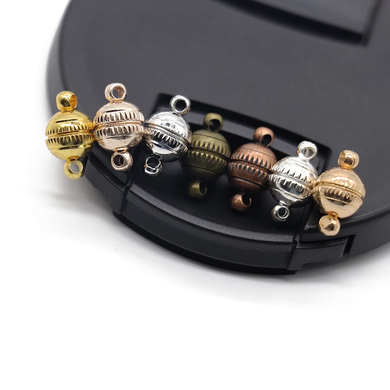 5Pcs Ronde Magnetische Sluitingen Met Schroef 6Mm 8Mm 10Mm Armband Ketting Magneet Sluitingen Aansluitingen Voor Diy sieraden Maken Bevindingen
