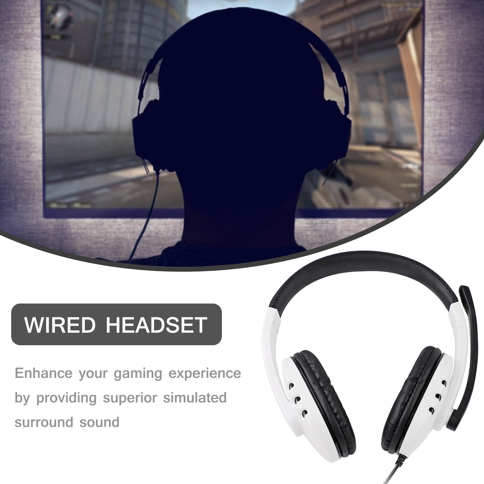 Headset Stereo Surround Plastic Head-Mounted Gaming Hoofdtelefoon Voor PS5 PS4 Pro/Slim Xbox Een Serie X/S Computer Laptop