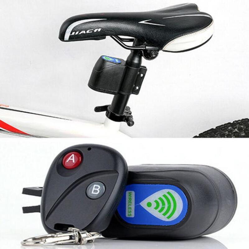 Bicycle Wireless Remote Control Anti-Theft Alarm, Shock Vibration Sensor Bicycle Bike Security Alertor Cycling Lock