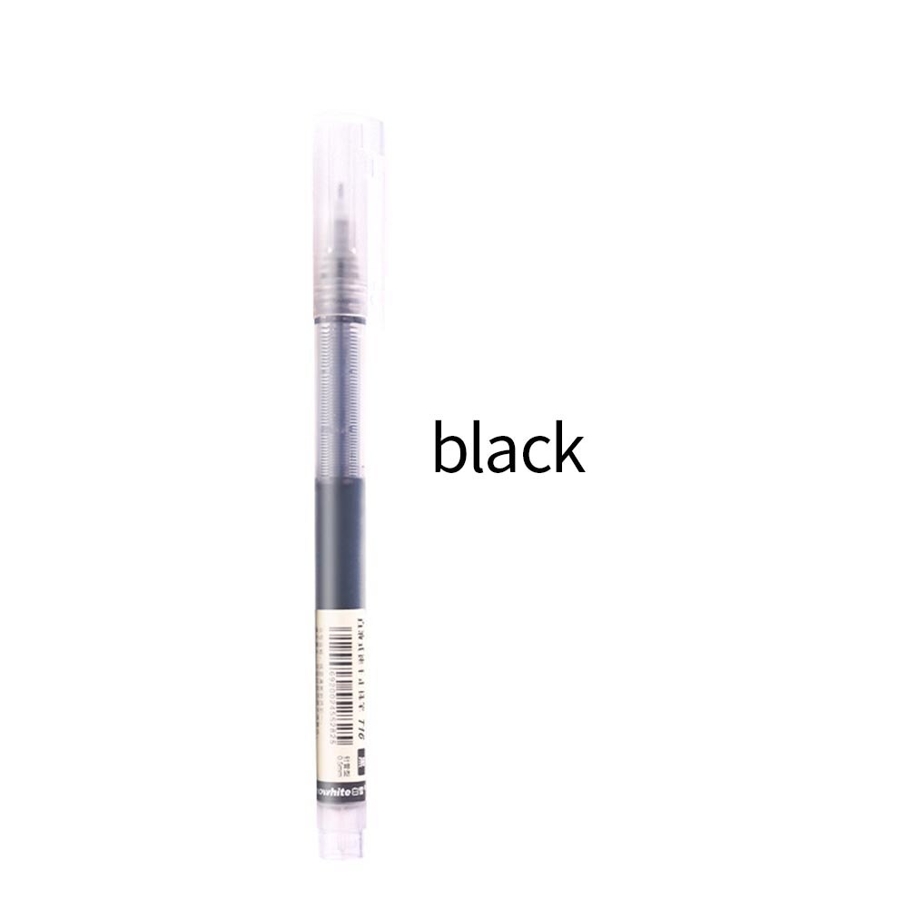 1 Pc Simple Style Straight Liquid Rollerball Pen 0.5mm Gel Pen Fluent 7 Color Writing Pilot High-grade Office Writing Stationery: Black