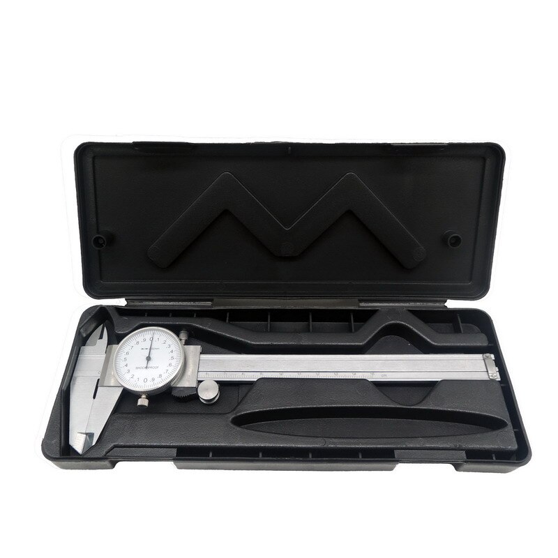 Beste 0-150 Mm/0.02 Dial Schuifmaat Metalen Schuifmaat Micrometer Meting & Analyse-instrumenten Tool: B set(includes box)