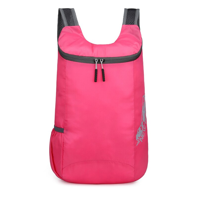 20l lette 85g pakkebare utendørs bager sammenleggbar ultralett ryggsekk vanntett turreise sammenleggbar oppbevaring dagsekk bag: Rosenrød