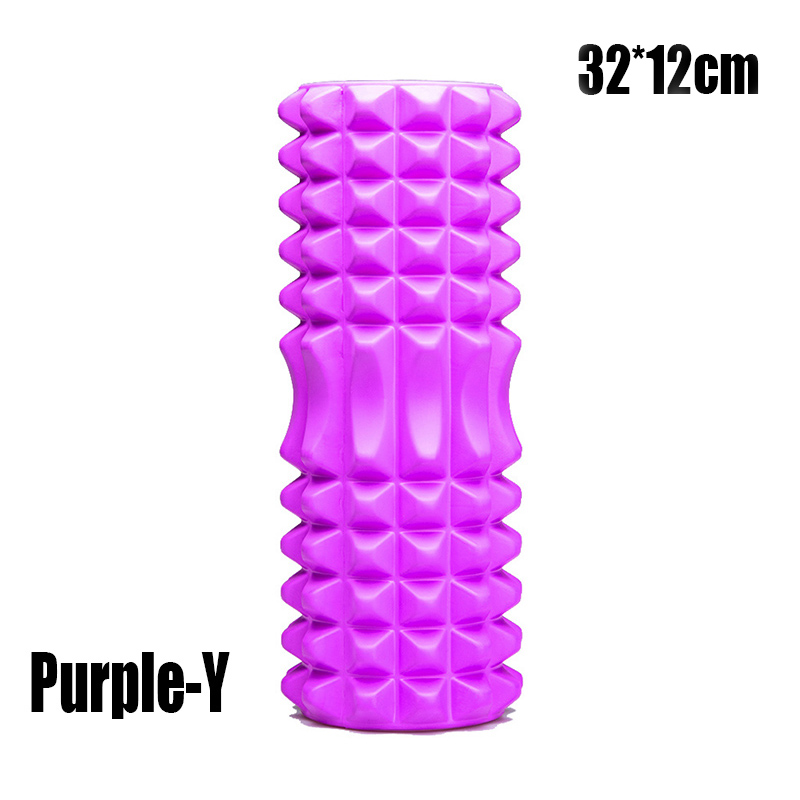 Yoga Foam Pilate Fitness Roller EVA Sports Column Train Gym Physical Massage Grid Floating Trigger Point Therapy Exercise block: Purple