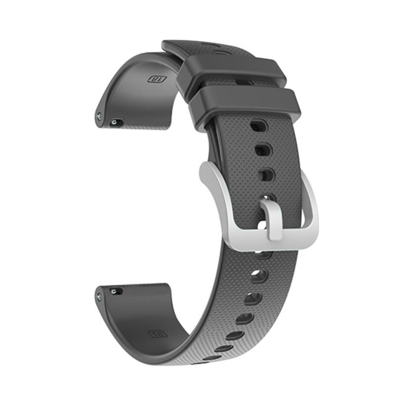 Voor Garmin Vivoactive 4S/Vivomove 3S Siliconen Zilveren Gesp Riem Vervanging Horlogeband 18Mm Modieuze: 08