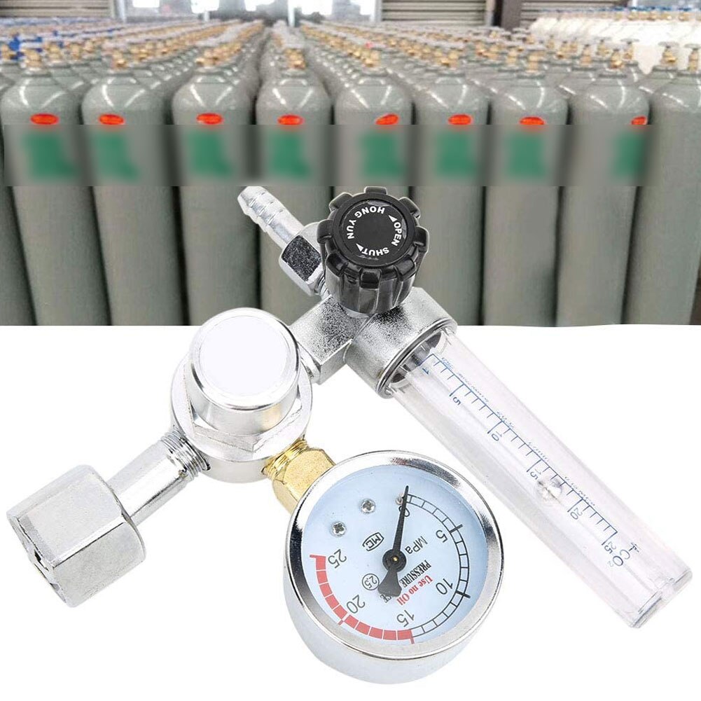 0-25Mpa Argon Regulator CO2 Mig Tig Flow Meter Gas Regulator Flowmeter Welding Weld Gauge Argon Regulator Pressure Reducer