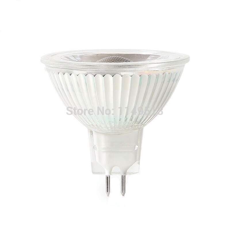 Glass body GU10 MR16 LED Spot light AC110V/220V 5w dimmable COB LED Spotlight bulb warm white cold white