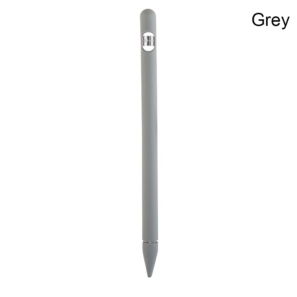 1 Pcs Soft Pen Silicone Case Nib Cover Sleeve Wrap Tip Holder Connector Strap For Apple Pencil iPad Pro Candy Color Non Slip: grey