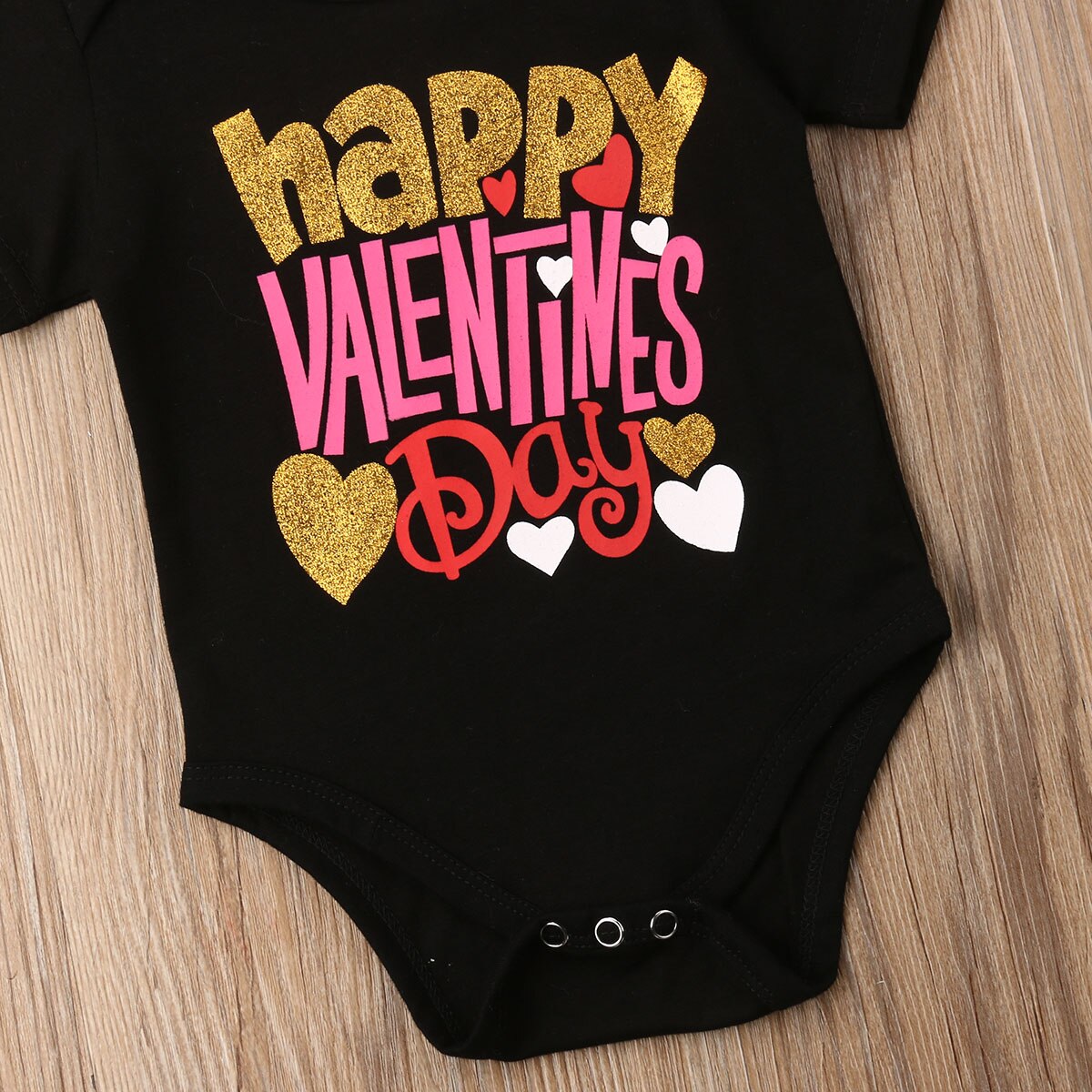 Happy Valentine's Day Newborn Kid Baby Boy Girl Bodysuit Jumpsuit Cotton Kids Outfit Summer One-Pieces 0-24M