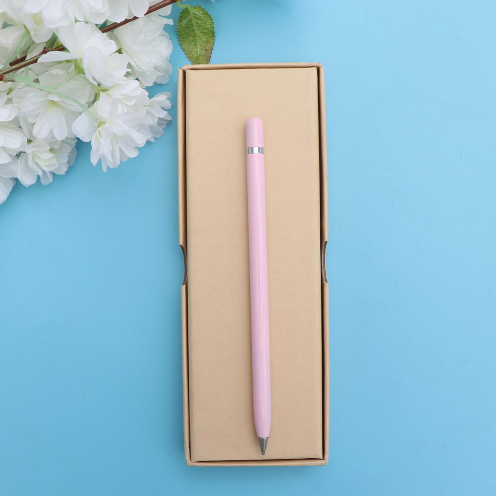 1pc eeuwige potlood inktloze pennen eeuwige potlood oneindig schrijven voor schoolbenodigdheden (lichtgroen): Roze