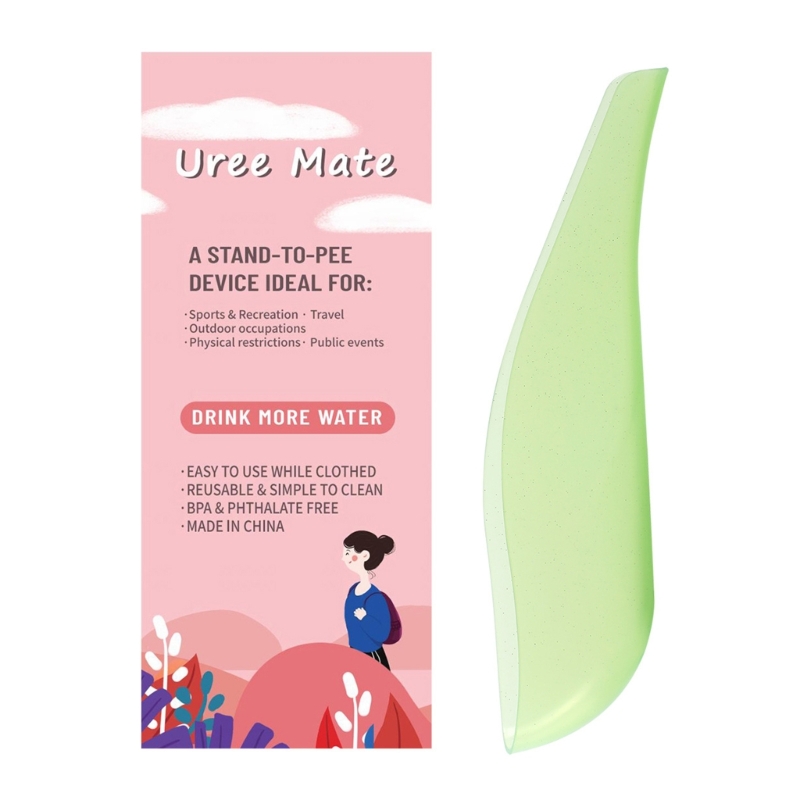 Dispositivo portátil para orinar para mujer, urinarios pie para mujer, embudo para orinar pie libre, embudo para: Verde