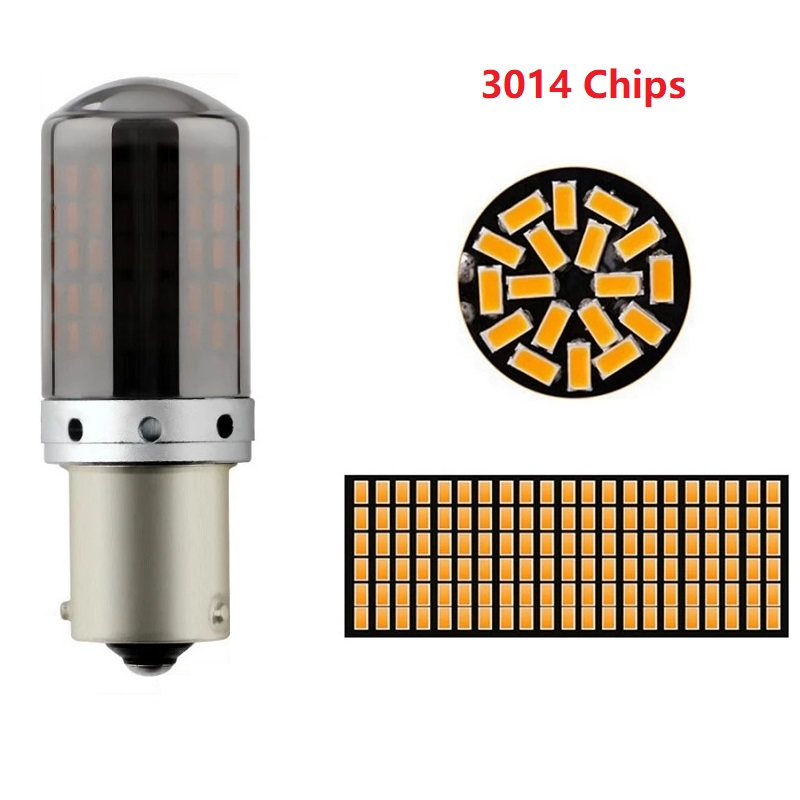 1 Uds S25 Canbus 1156 BA15S P21W BAU15S PY21W 1157 7443 T20 7440 W21W bombillas LED 3014 144smd luces de señal de giro lámpara de freno 12V 24V