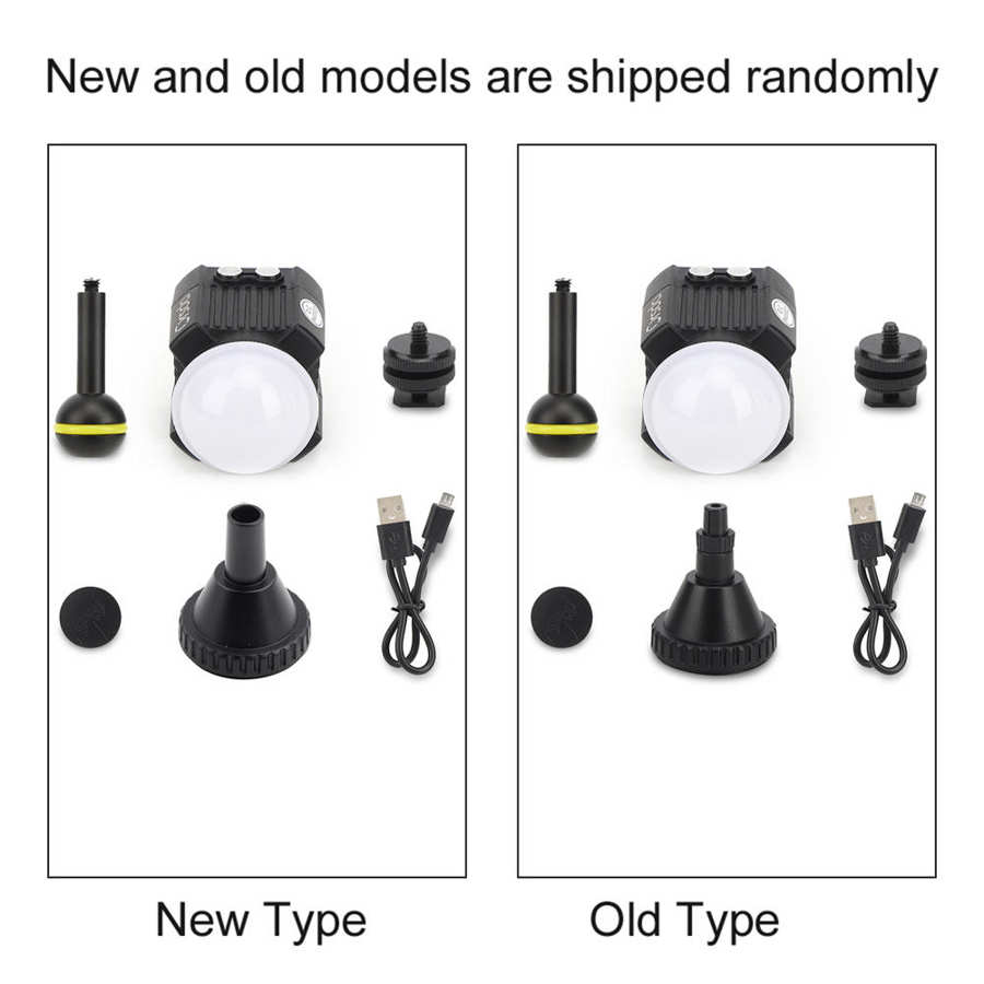 Orsda SL-19 Tauchen LED Füllen Licht 60m Unterwasser Kamera Video Licht Tauchen Wasserdicht Fotografie Beleuchtung für GoPro Held 10 9 8