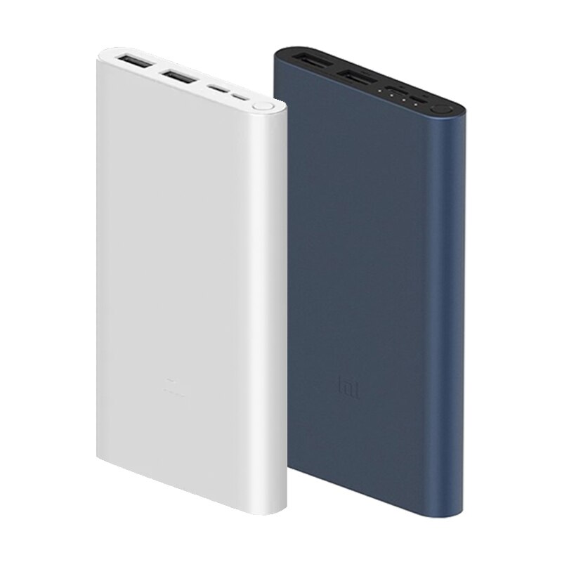 10000mAh Xiaomi Mi Power Bank 3 External Battery Bank 18W Quick Charge Powerbank 10000 with USB Type C for Mobile Phone