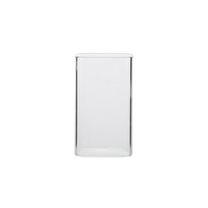 Square Glass Mug Breakfast Milk Coffee Cup Crystal Transparent Heat-resistant Cup Square Milk Cup Home Drinkware: F250ml