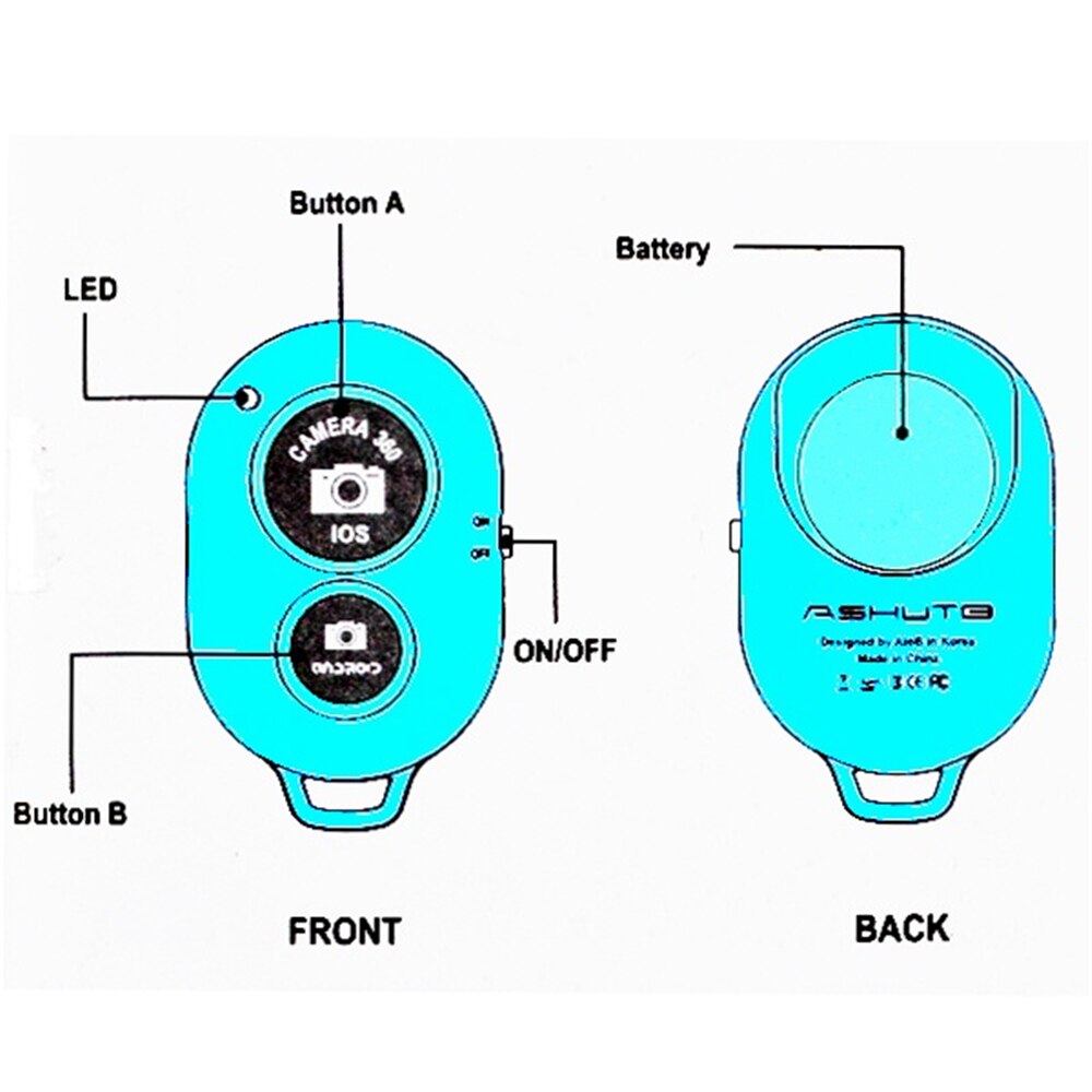 Kebidu Drahtlose Kamera Bluetooth Verschluss Bluetooth Fernbedienung Original-Regler Für iPhone IOS Android Pho