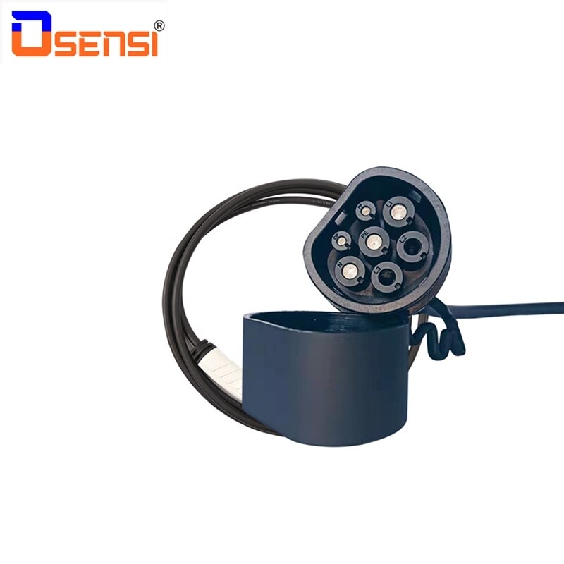 16a type 2 stik stecker enfaset ev oplader adapter evse iec 62196 konverter hun elbil bil ladestation