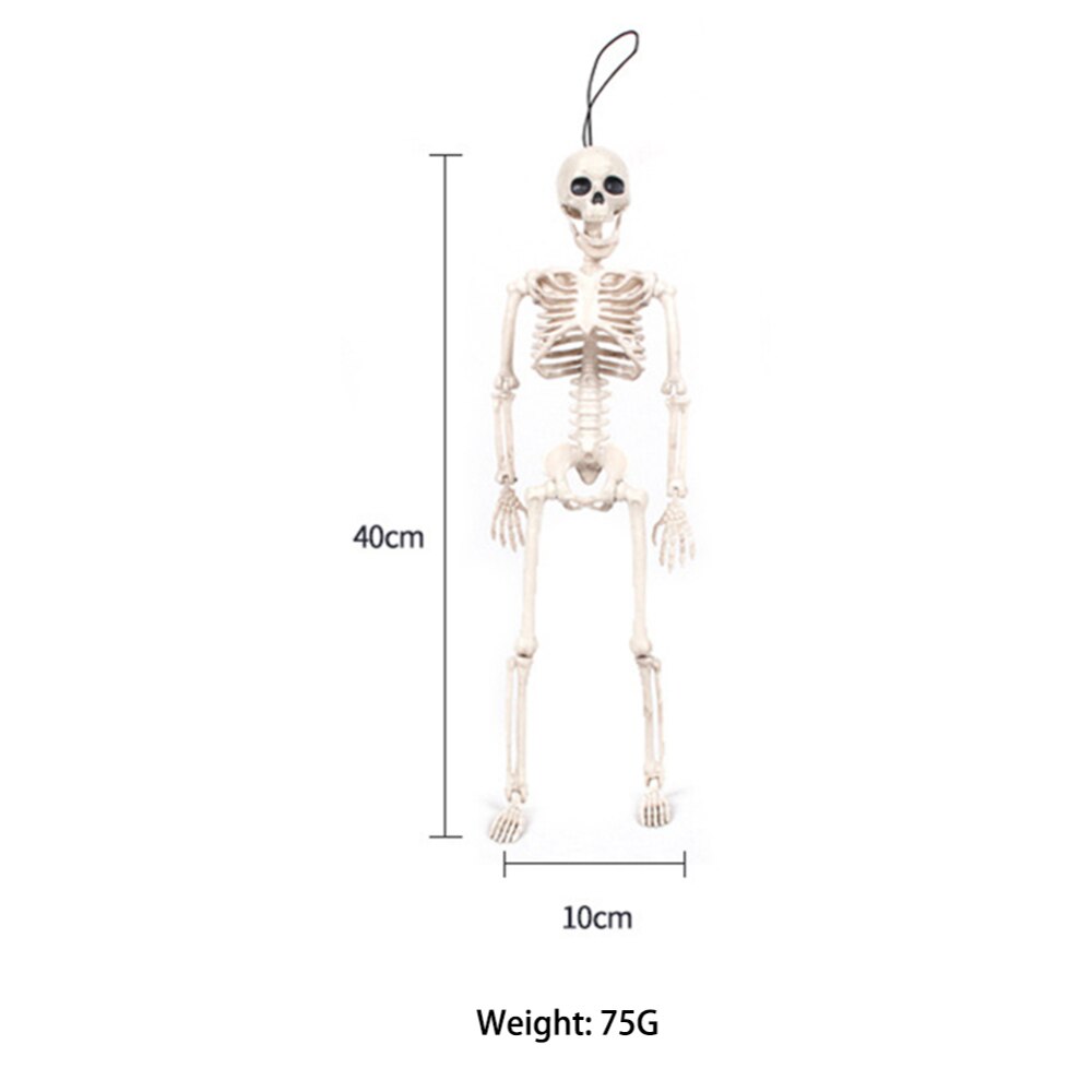 Sjovt skelet legetøjsdekoration simulation menneskelegeme plast skelet legetøj jul halloween dekoration værelse hjemsøgte rekvisitter