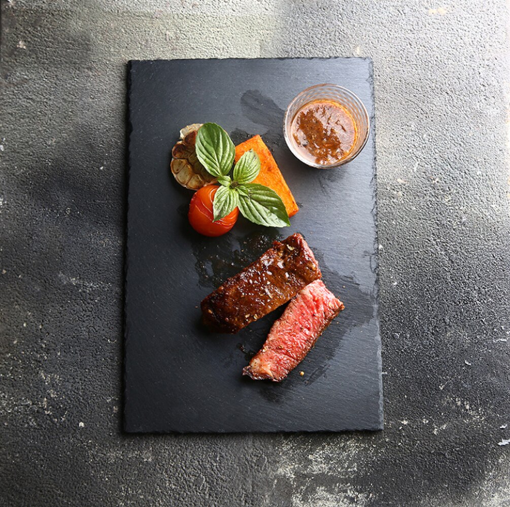 Slate Plate Home Japanese Sushi Rock Tray Barbecue Plate Dishes And Plates Sets Dessert Dish For Kitchen Dishes Dinner Plates
