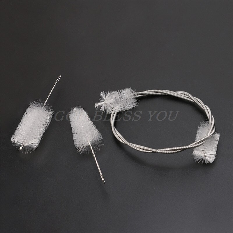 3pcs Trumpet Maintenance Cleaning Care Kit Valve Mouthpiece Flexible Brush Clean: Default Title