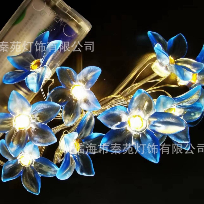 1m 2m 20 led'er lilje fe lyskæder lyserøde blå blomsterkæder batteridrevne til udendørs juleguirlandedekoration: Grøn / 300w