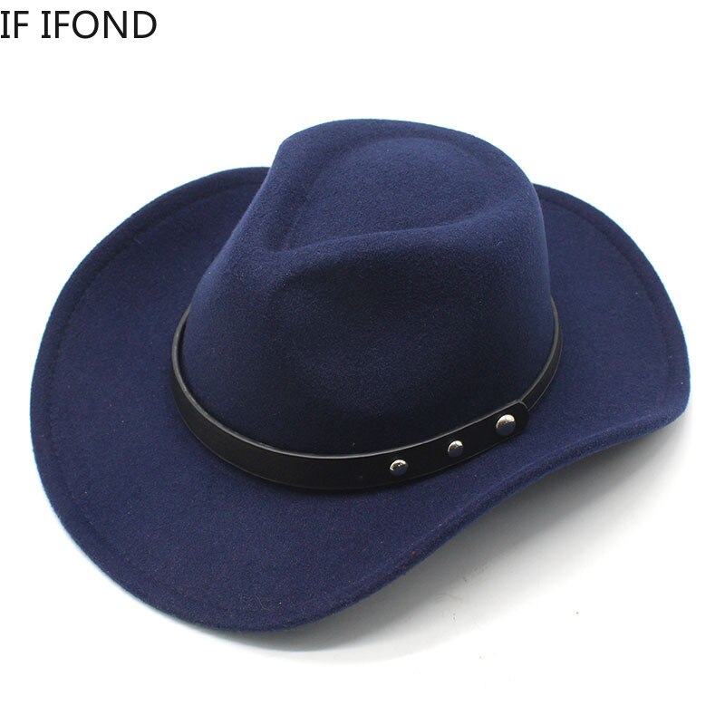 Punk estilo ala vaquera vaquero del Oeste se Jazz tapa CABALLERO DAMA Sombrero Hombre Cap