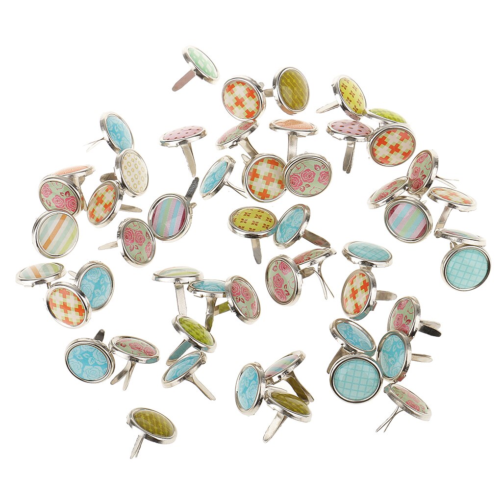 50 Pack Metal Heart Head Brad's Bag Clips Clip Closure Clips