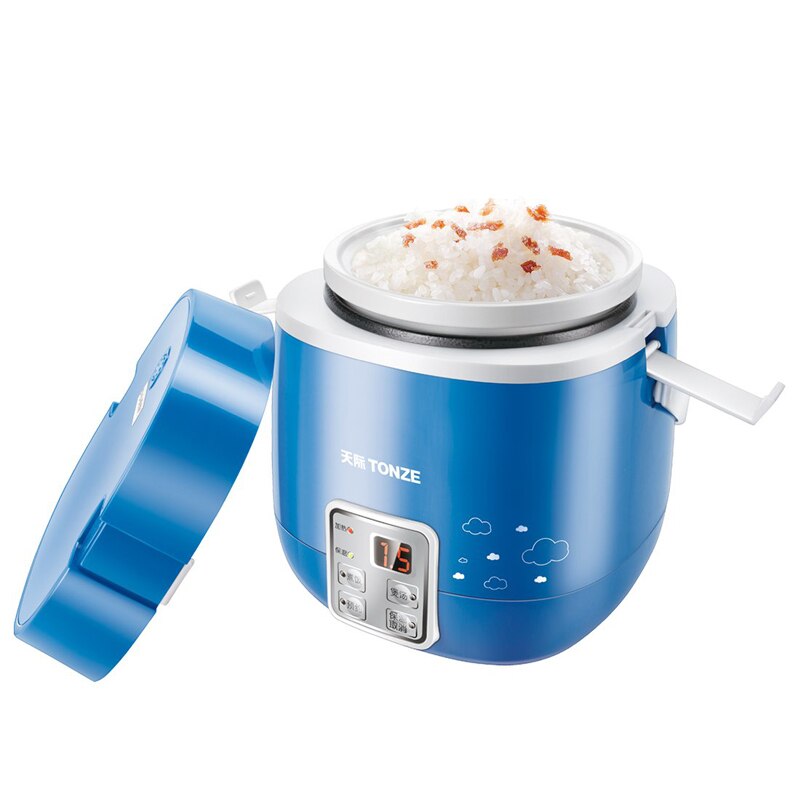 Mini small rice cooker ceramic 1L domestic cooking pot 1 person-2 people fully automatic pot mini electric cooker food warmer