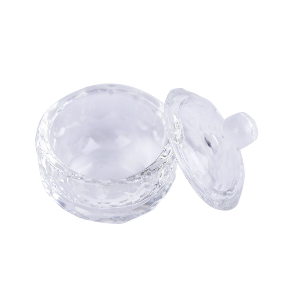 1Pc Acrylic Nail Cup Clear Crystal Bowl Acrylic Powder Liquid Holder Dappen Dish Salon Equipment Nail Art Tool