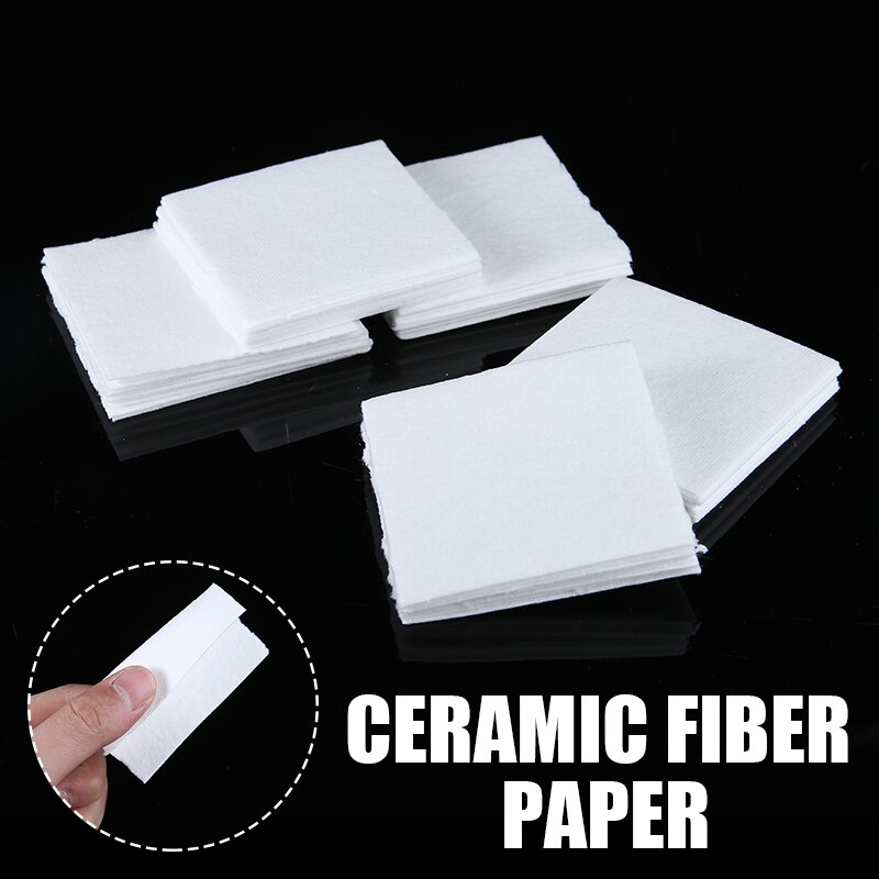 50 ark 75*75*1mm mikrobølgeovn papir glass fusing papir keramisk fiber firkantet keramisk fiber glass fusing papir