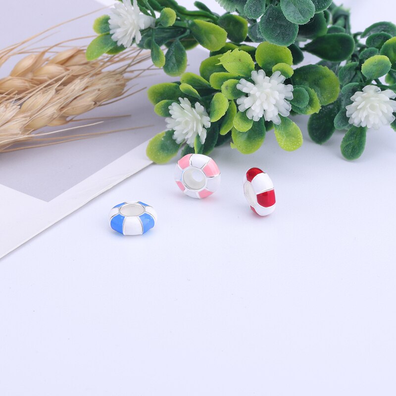 Authentic 925 Sterling Silver Smooth Round Spacer Stopper Beads Fit Original Bracelets For Jewelry making