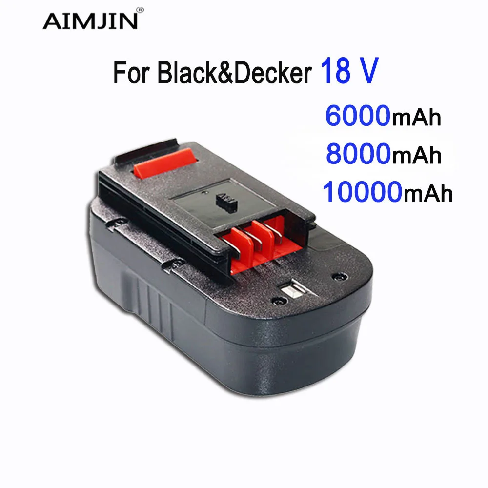 18v 10000mah batterie gießen outil elektr ique schwarz & Decker a18 a1718nh benutzer eins b18 HPB18-OPE fs1800cs FS1800D-2 fs1800Ich würde