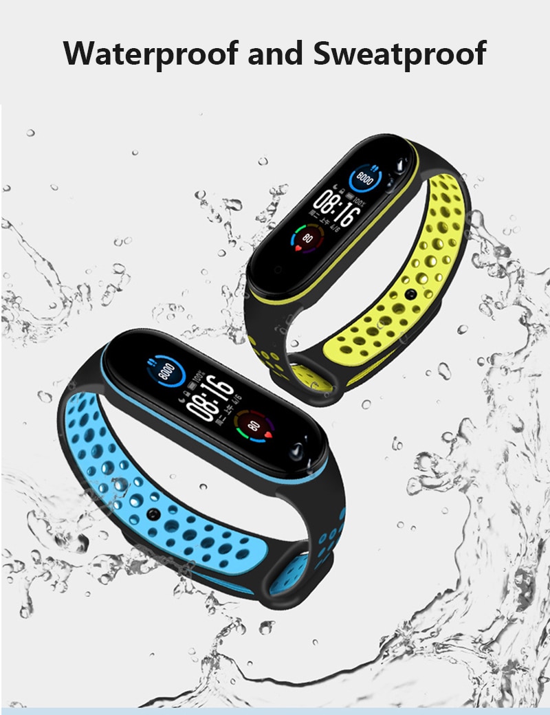 Bracelet for Xiaomi Mi Band 5 Sport Breathable Strap watch Silicone wrist strap For xiaomi mi band 5 bracelet Miband 5 4 3 Strap