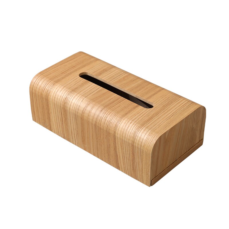 Valnøddetræ tissueboks hjemmepapirbord desktop opbevaringsboks simpel stue tissueboks  wy5