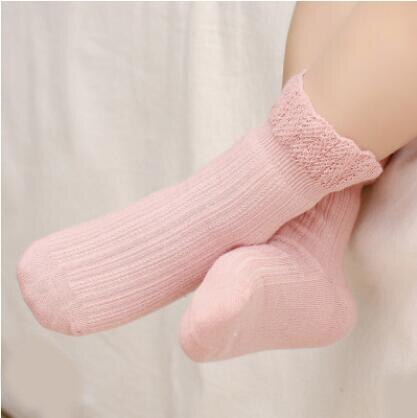 Zacht Ademend Meisjes Kant Sokken Lente Herfst Ruches Kids Ankle Sokken Voor Peuter Baby Dansen Sokken Kinderen Party Bruiloft Sok: B / 5 to 8t
