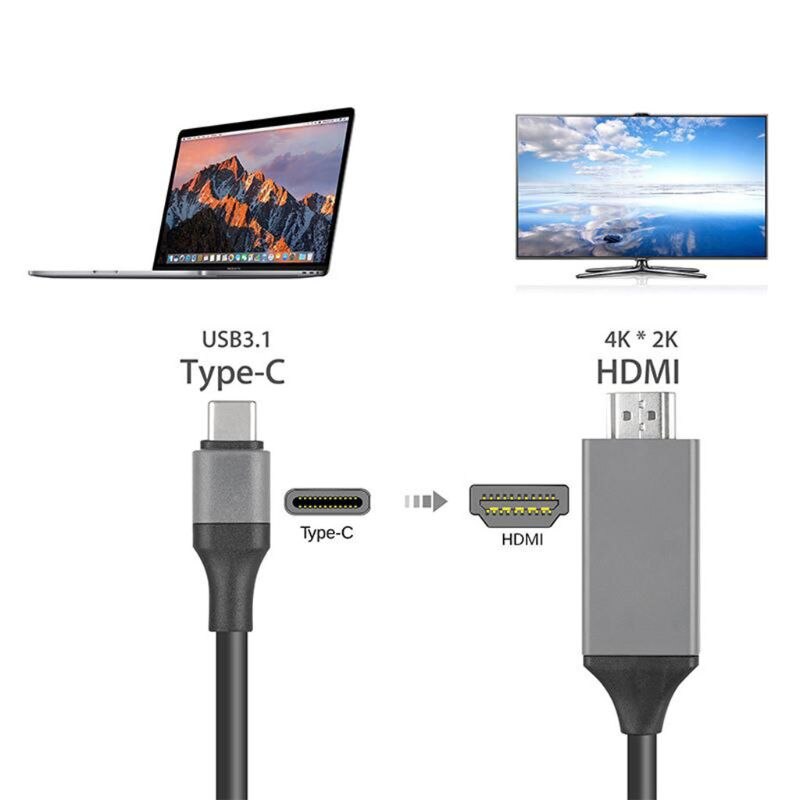 USB 3,1 USB-C tipo C a HDMI Cable HDTV Hdmi macho a macho adaptador de Cable para Lenovo ThinkPad X1 MacBook Pro Samsung