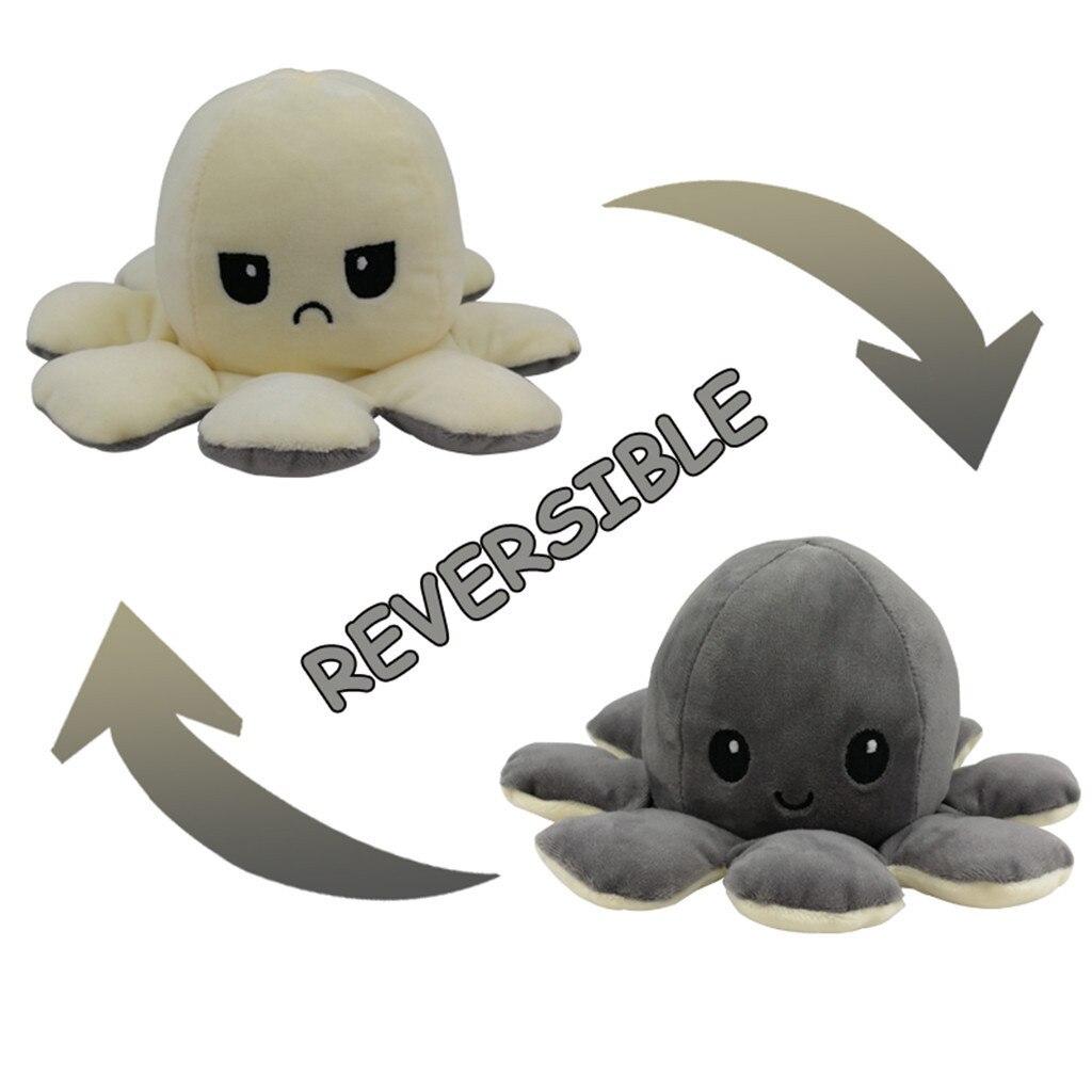Bunny Ears Hat Bunny Hood Hat with Earflaps Party Cosplay Women Girls Long Cap Plush Rabbit Ears Hat Reversible Octopus toys: Octopus F
