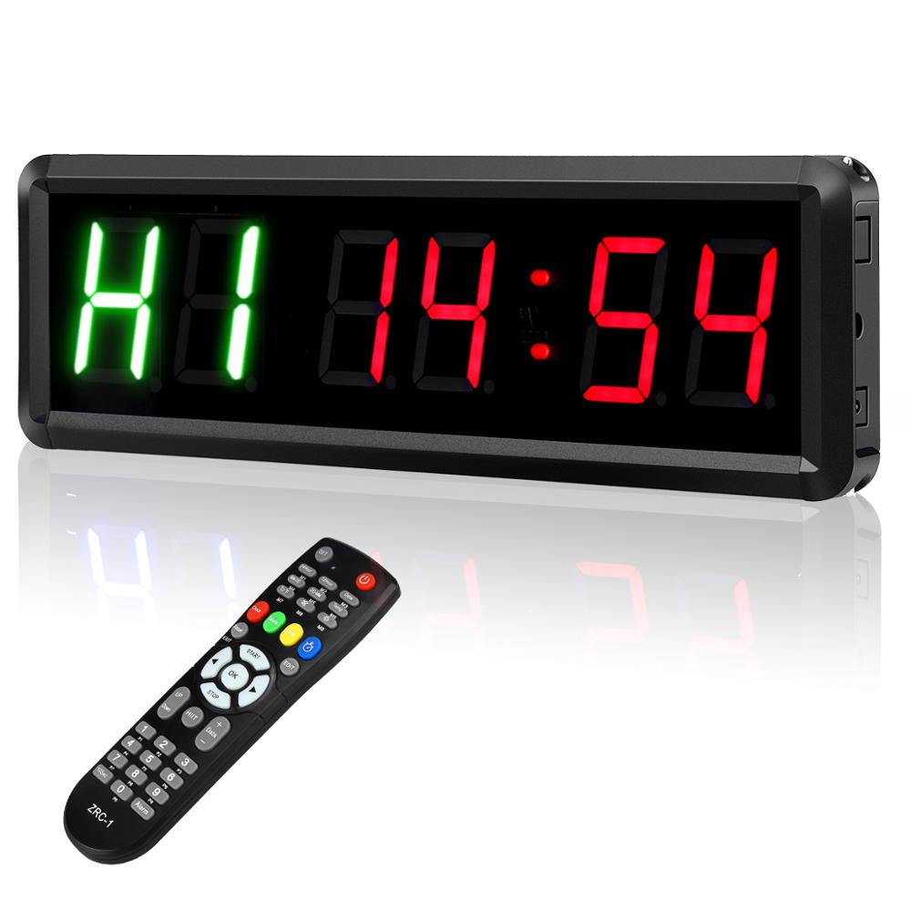 LED Programmierbare Crossfit Intervall 1.5 "hoch Charakter Fitnessstudio Timer Tabata Stoppuhr Zählen drinnen und draussen Fitness