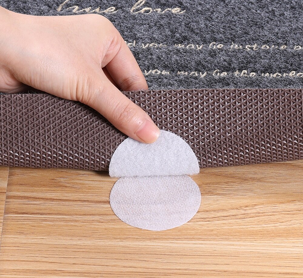 20 stk /10 par anti-curling tæppe tape tæpper gripper velcro fastgør tæppets sofa og lagner på plads og hold hjørnerne flade