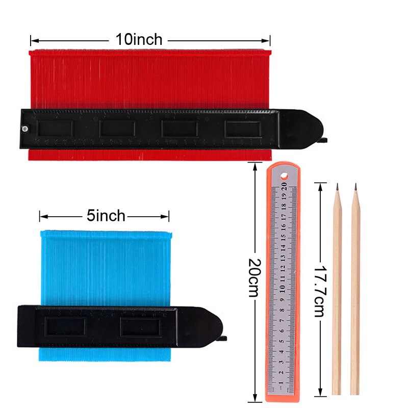 5/10Inch Contour Gauge Plastic Kopie Gauge Jig Markering Voor Tegel Vorm Kopie Meten