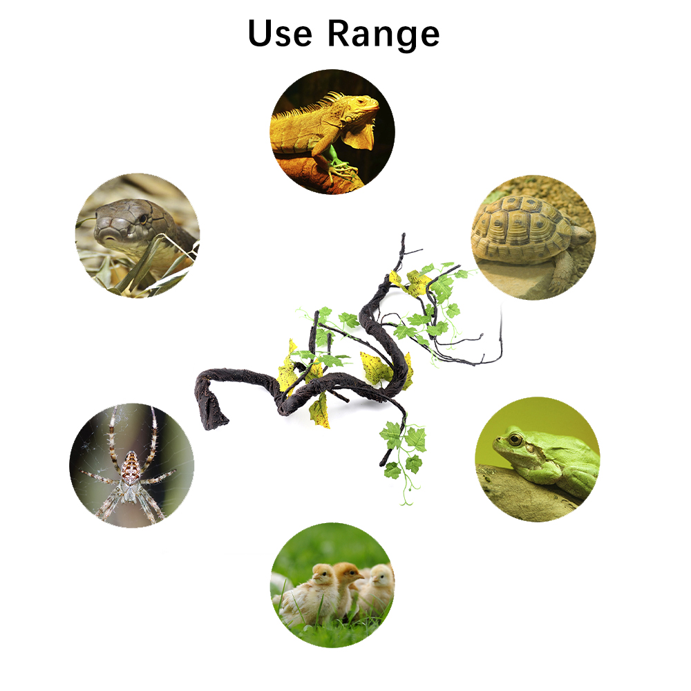 WF-2 Reptile Pets Flexible Climbing Habitat Vine for Lizards Frogs Snakes Reptiles Pet Supplies Reptiles Terrarium Decoration