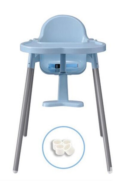 Trona de comedor para niños, silla de plástico para bebé, económica, multifunción: Azul