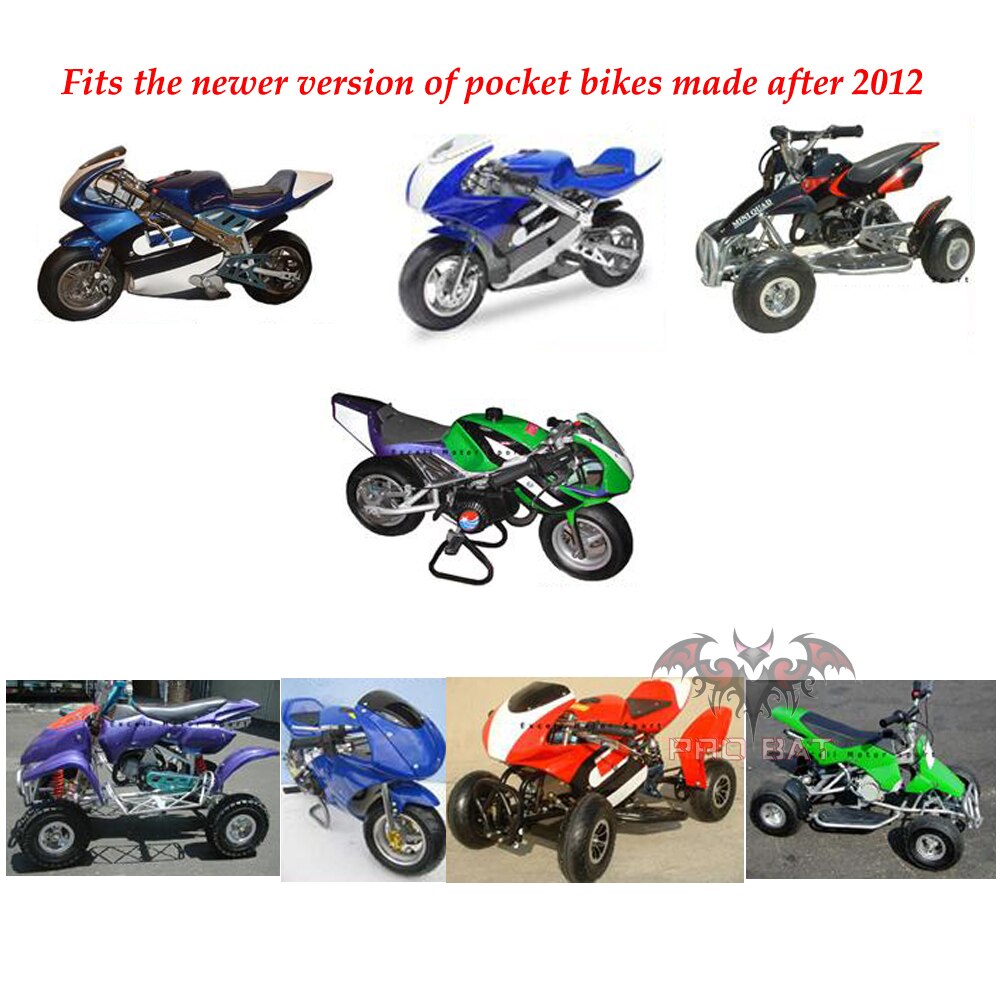 Rekyyli metalliseos vetokäynnistin 43cc 47cc 49cc atv taskupyörä mini lika kuoppa pyörä neloset minimoto chopper skootteri pro bat